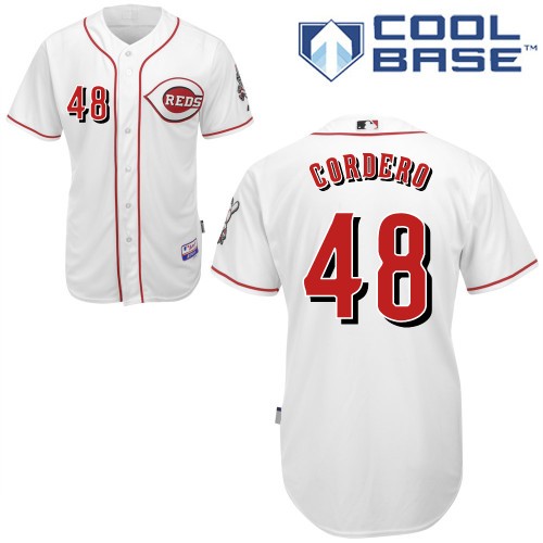 Cincinnati Reds 48 Francisco Cordero White Cool Base MLB Jersey Baseball MLB Jerseys